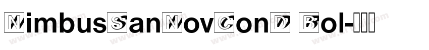 NimbusSanNovConD Bol字体转换